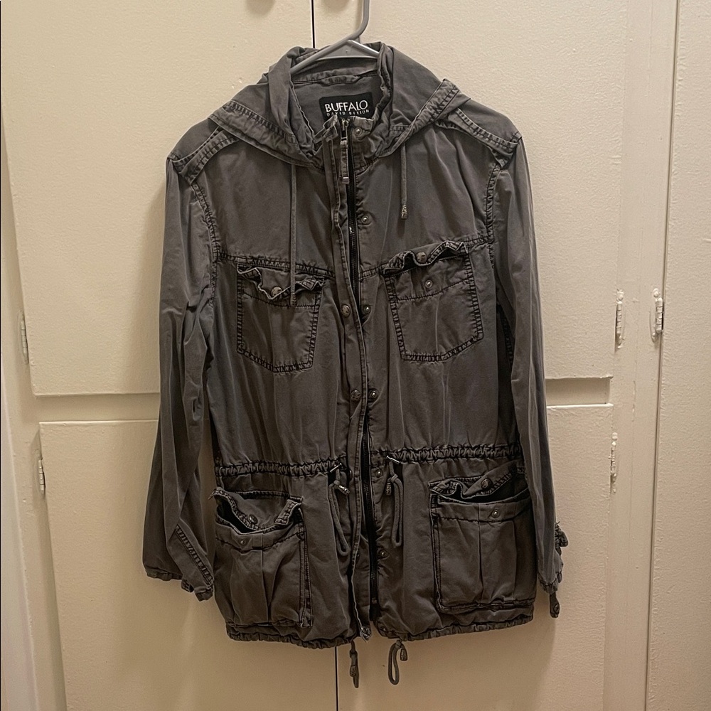 Buffalo David Bitton Charcoal Hooded Jacket